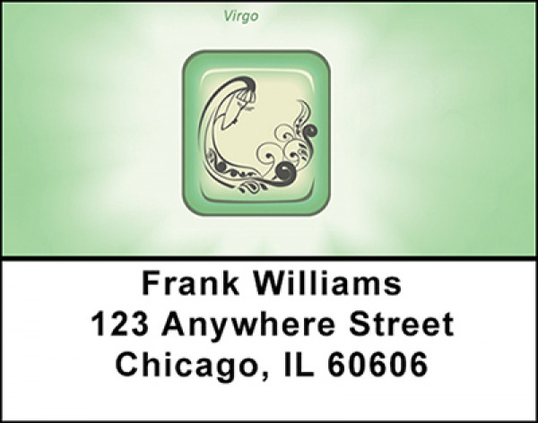 Virgo Astrology Sign Address Labels | LBBAE-04