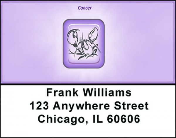 Cancer Astrology Sign Address Labels | LBBAE-05
