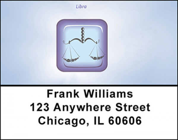 Libra Astrology Sign Address Labels | LBBAE-07