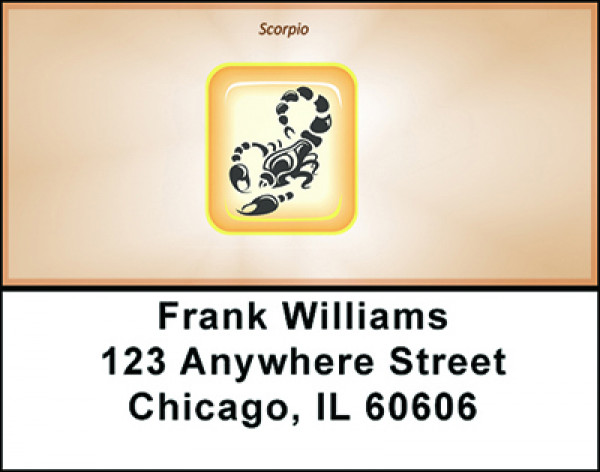 Scorpio Astrology Sign Address Labels | LBBAE-08