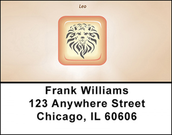 Leo Astrology Sign Address Labels | LBBAE-09