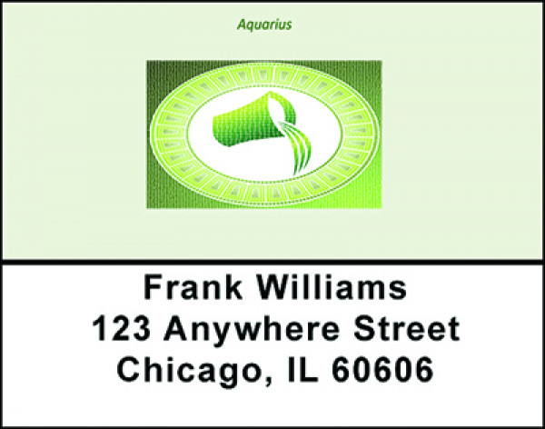 Aquarius Horoscope Sign Address Labels | LBBAE-14