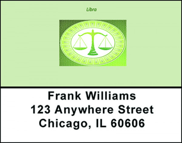 Libra Horoscope Sign Address Labels | LBBAE-15
