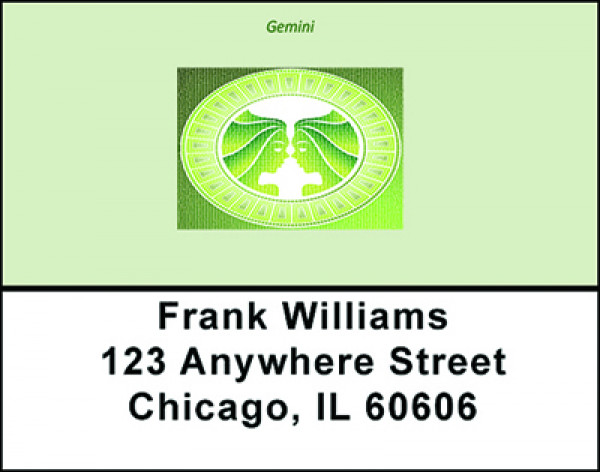 Gemini Horoscope Sign Address Labels | LBBAE-16