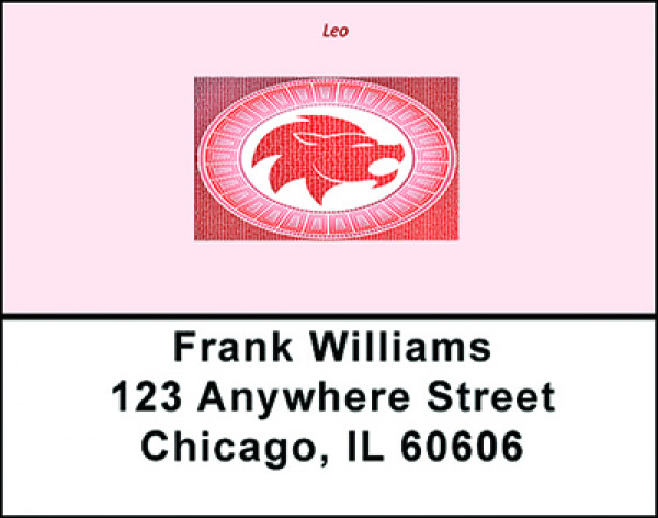 Leo Horoscope Sign Address Labels | LBBAE-20