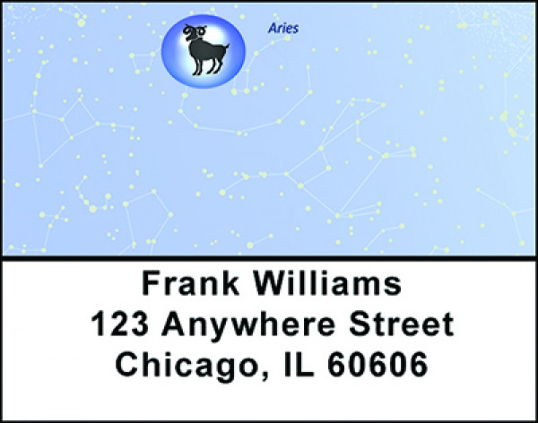 Aries Sign of the Zodiac Address Labels | LBBAE-25