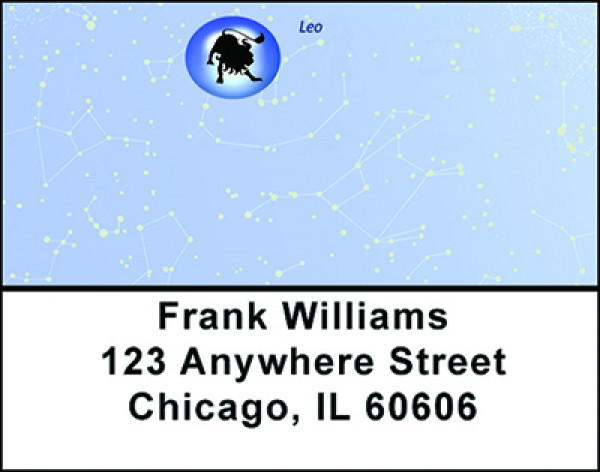 Leo Zodiac Sign Address Labels | LBBAE-28