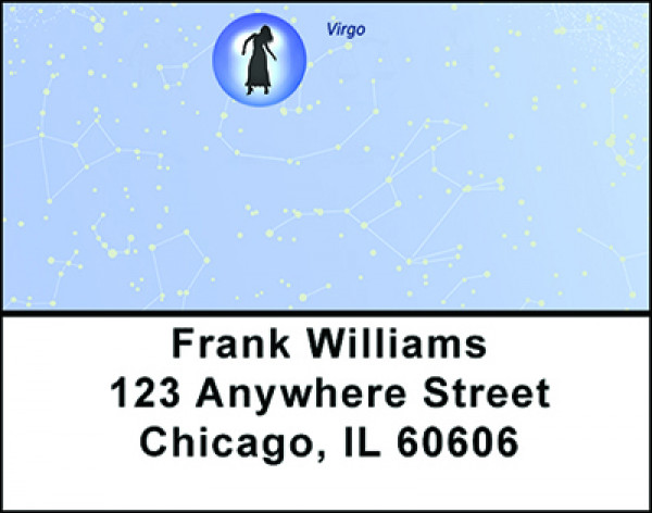 Virgo Sign of the Zodiac Address Labels | LBBAE-29
