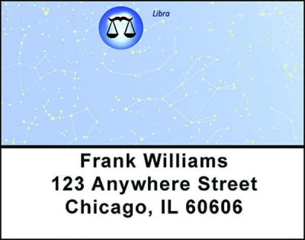 Libra Sign of the Zodiac Address Labels | LBBAE-30