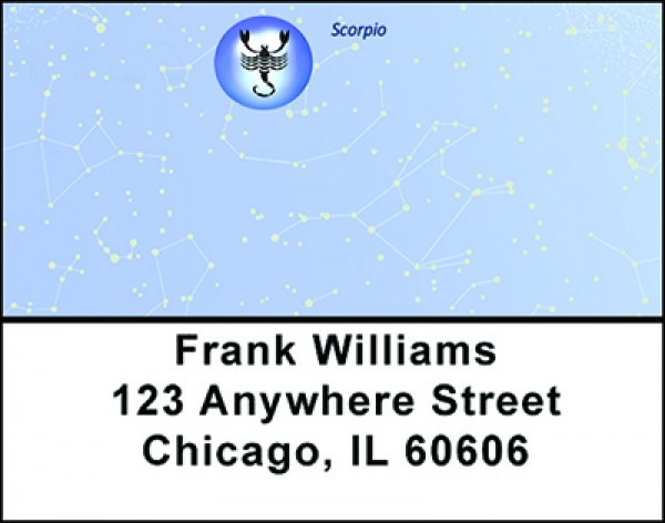 Scorpio Zodiac Sign Address Labels | LBBAE-31
