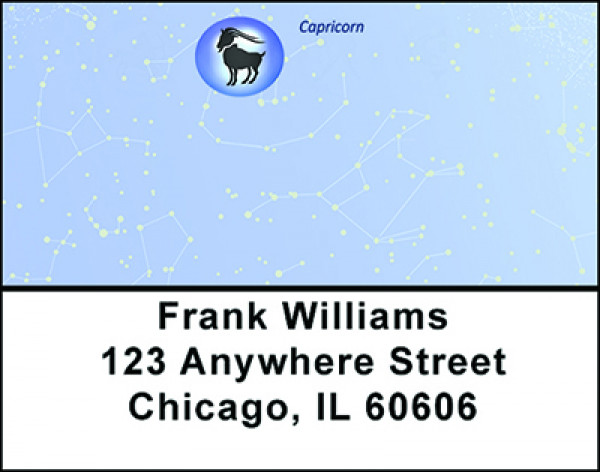 Capricorn Sign of the Zodiac Address Labels | LBBAE-33