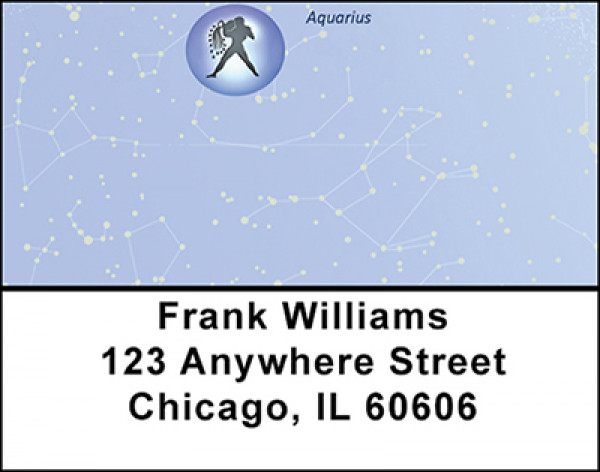 Aquarius Sign of the Zodiac Address Labels | LBBAE-34