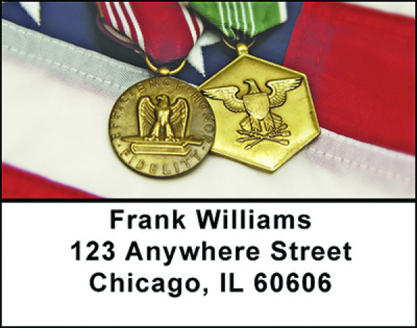 Military Service Medals Address Labels | LBBAE-79