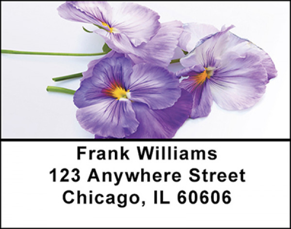 Pansies Address Labels | LBBAF-25