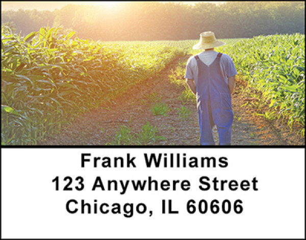 Corn Farming Address Labels | LBBAF-37