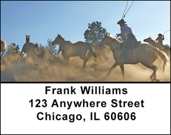 Cowboys On The Prairie Address Labels | LBBAF-64
