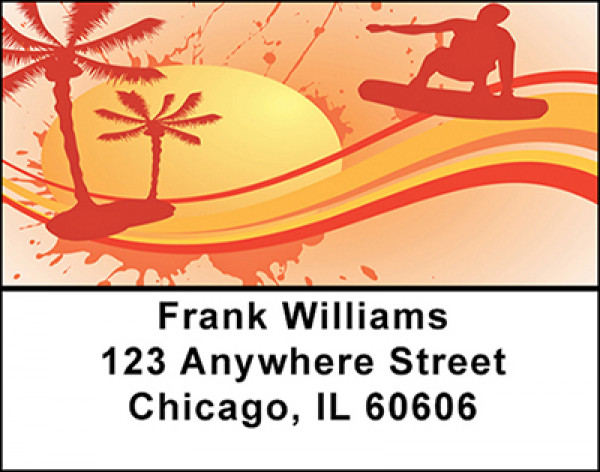 Surfin Address Labels | LBBAF-72