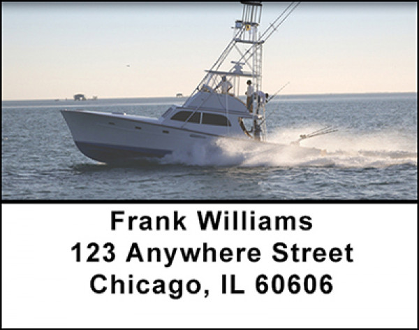 Ocean Fishing Fun Address Labels | LBBAH-12