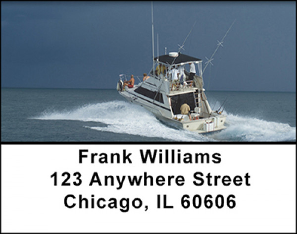 Deep Sea Fishing Address Labels | LBBAH-13