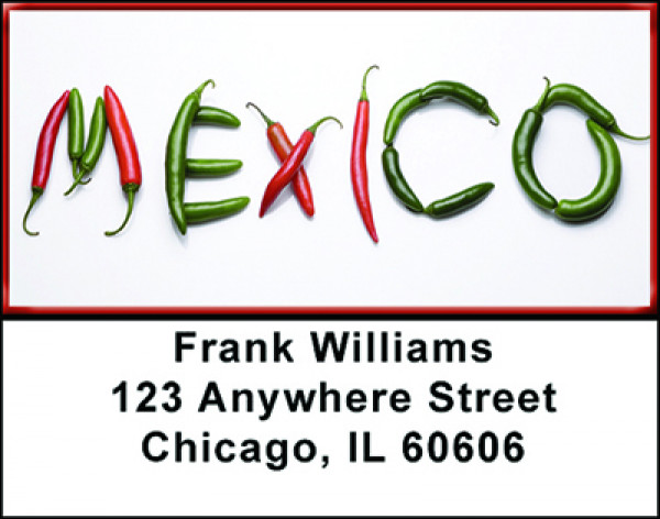 Mexican Peppers Address Labels | LBBAH-58
