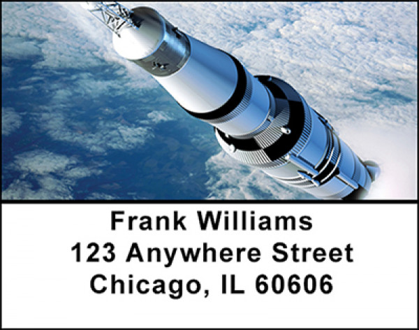 Space Rocket Launch Address Labels | LBBAH-87