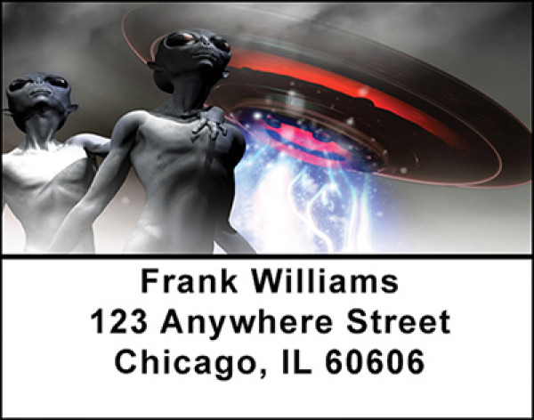 Space Aliens Watching Address Labels | LBBAH-88