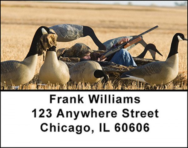 Hunting Canadian Geese Address Labels | LBBAI-23