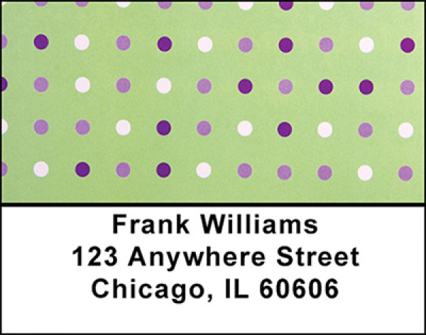 Purple Polka Dots Address Labels | LBBAI-40