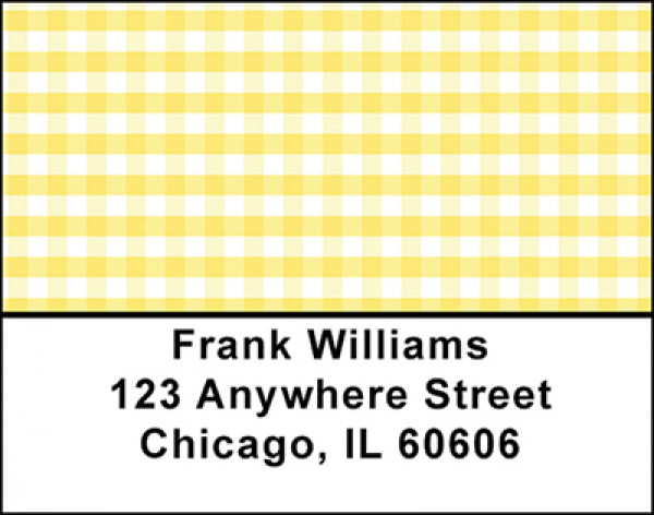 Gingham Check Address Labels | LBBAI-45