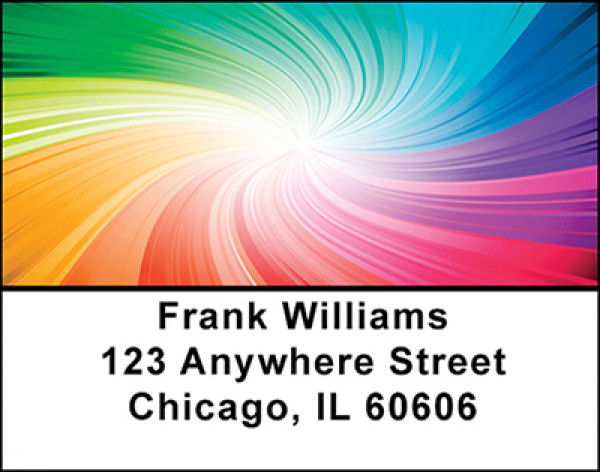 Rainbow Swirls Address Labels | LBBAI-51