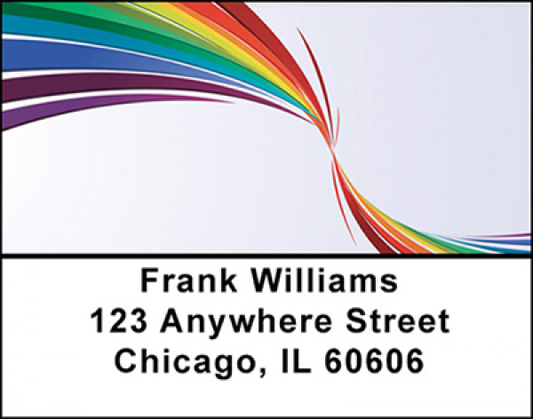 Rainbow Twist Address Labels | LBBAI-52