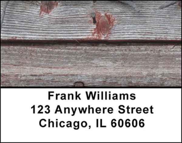 Weathered Barn Wood Address Labels | LBBAI-92