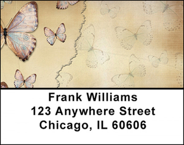 Antique Butterflies Address Labels | LBBAJ-09