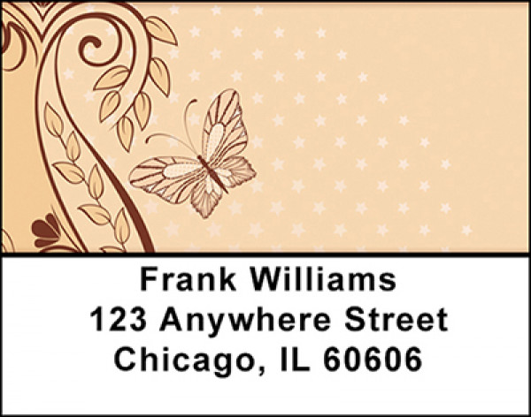 Organic Butterfly Address Labels | LBBAJ-25
