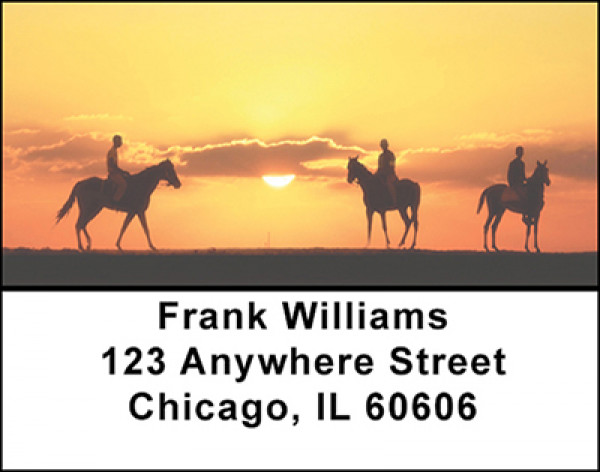 Cowboy Silhouettes Address Labels | LBBAJ-35