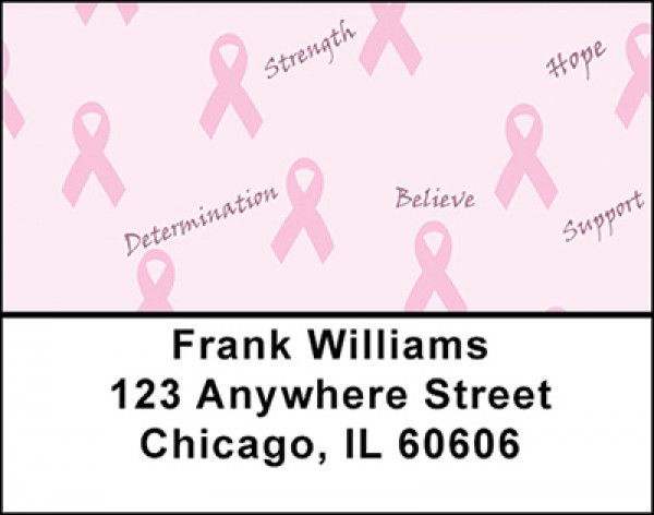 Pink Ribbon Inspiration Address Labels | LBBAJ-40