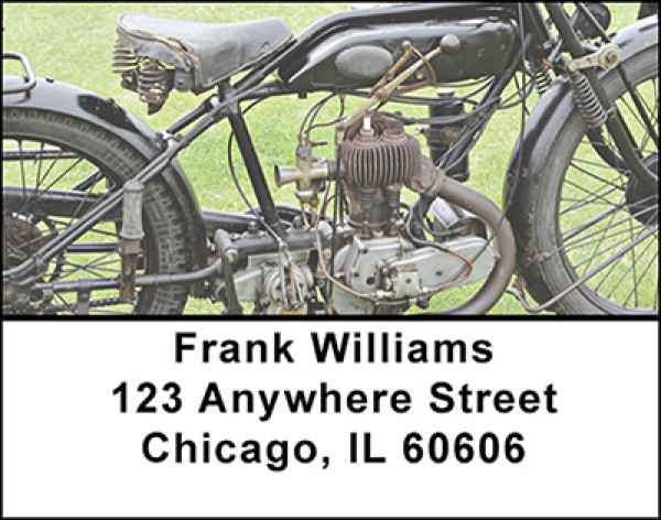 Vintage Motorcycles Address Labels | LBBAK-34
