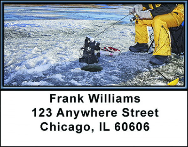 Ice Fishing Address Labels | LBBAK-47