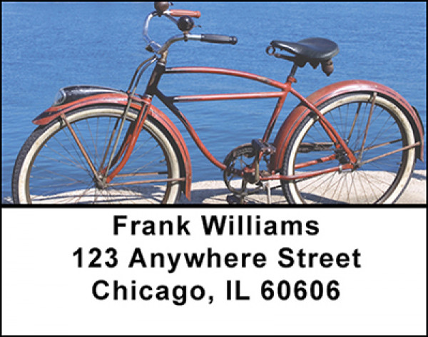 Retro Bikes Address Labels | LBBAK-55