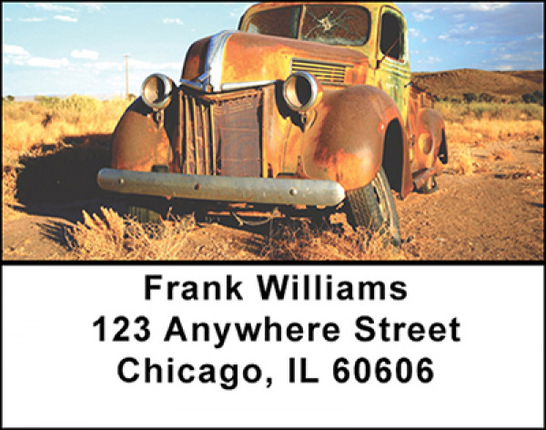 Rusty Rides Address Labels | LBBAK-57