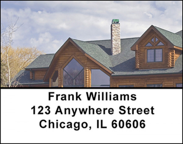 Log Homes Address Labels | LBBAK-90