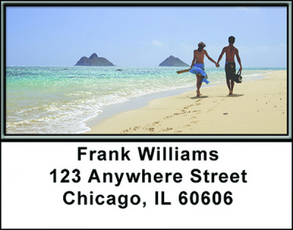 Vacationing At The Beach Address Labels | LBBAL-09