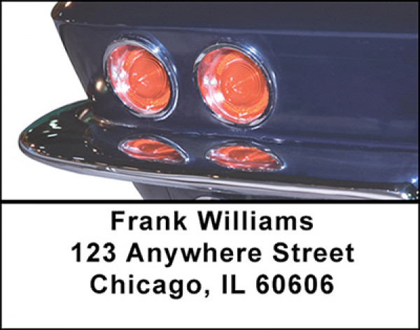 Retro Classic Car Tailights Address Labels | LBBAL-19