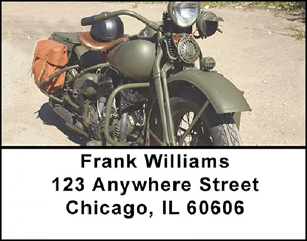 Classic Military Motorcycles Address Labels | LBBAL-21