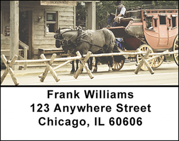 Old Western Towns Address Labels | LBBAL-52