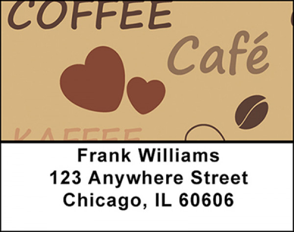 Coffee Collage Address Labels | LBBAL-67