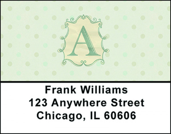 Vintage Monogram A Address Labels | LBBAL-86