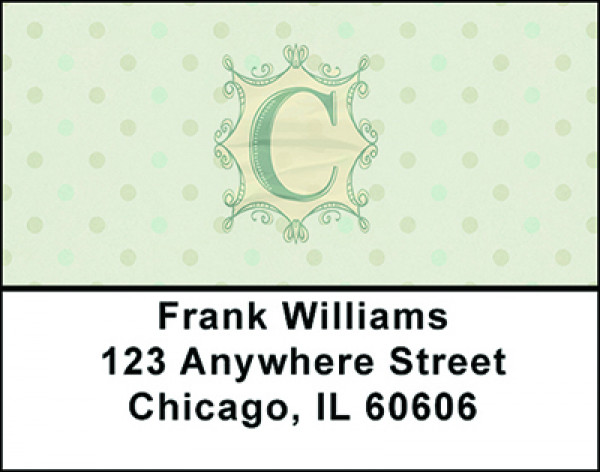 Vintage Monogram C Address Labels | LBBAL-88