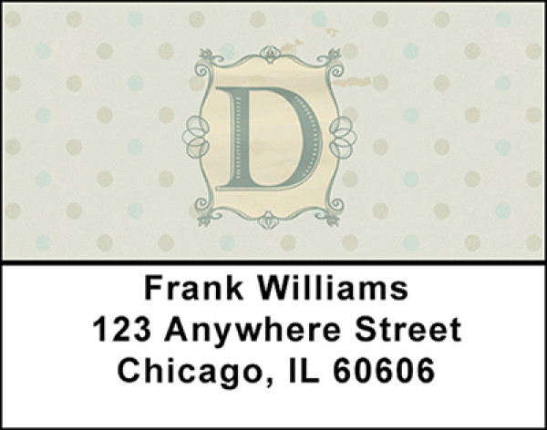 Vintage Monogram D Address Labels | LBBAL-89