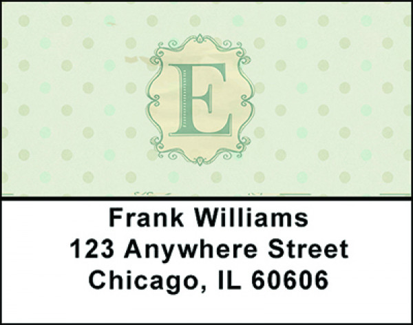 Vintage Monogram E Address Labels | LBBAL-90